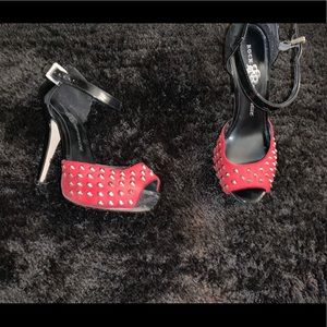 Read and black Punk/Rock Heels